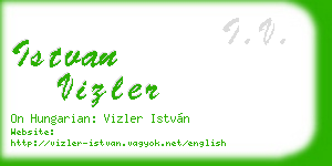 istvan vizler business card