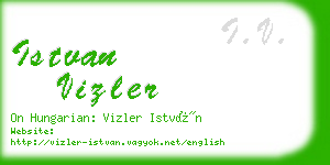 istvan vizler business card